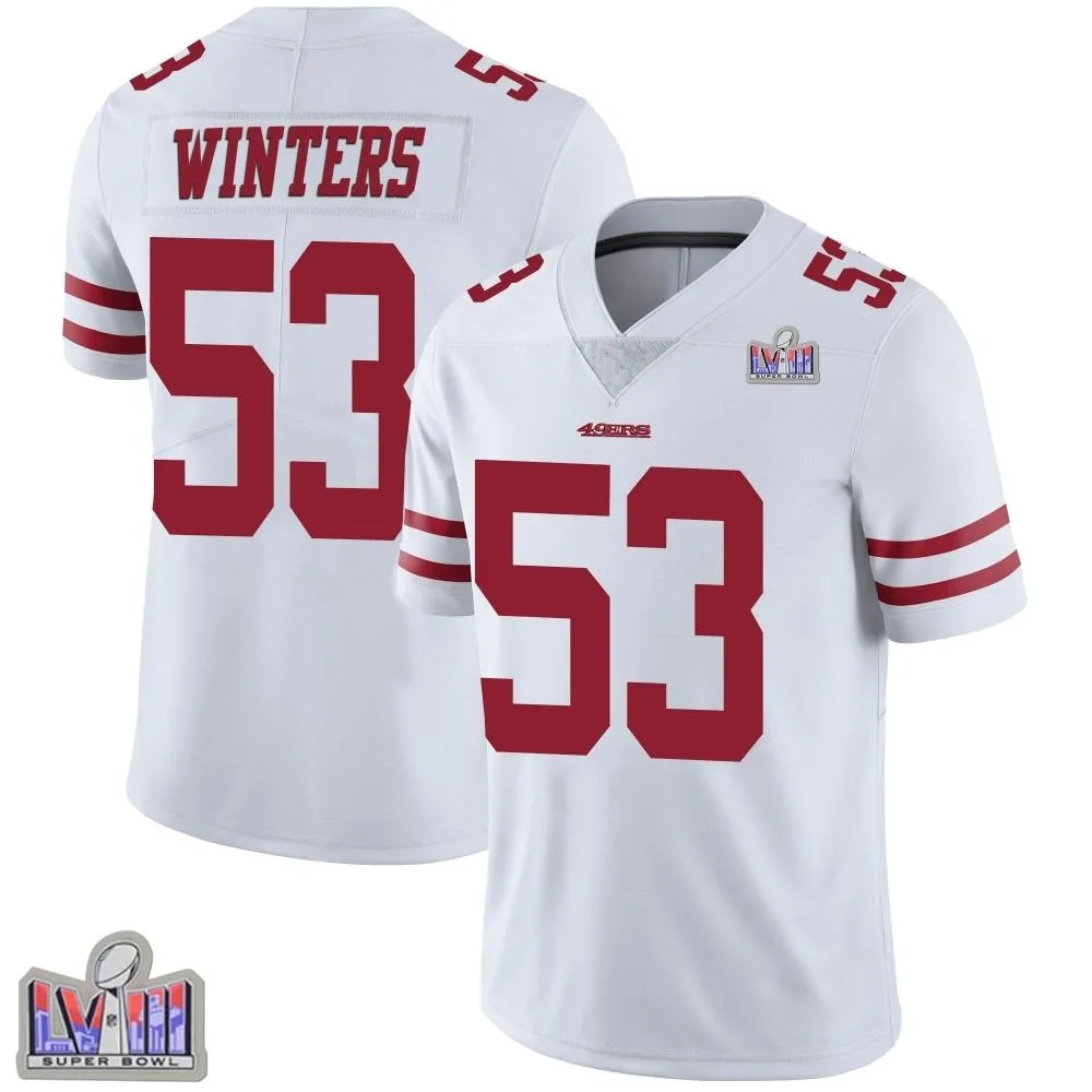 Men's San Francisco 49ers Dee Winters Nike Vapor Untouchable Super Bowl LVIII Patch Limited White Jersey Men's San Francisco 49ers Dee Winters Nike Vapor Untouchable Super Bowl LVIII Patch Limited White Jersey