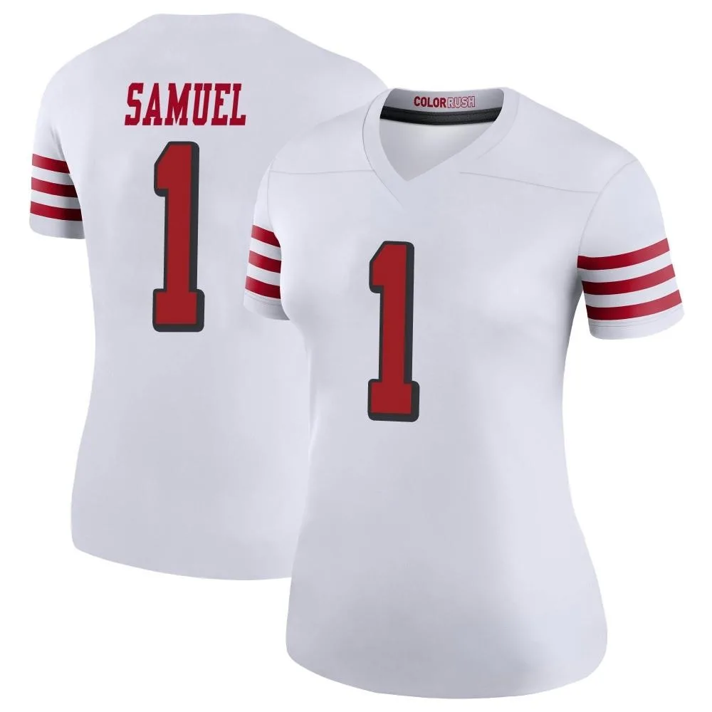 Women's San Francisco 49ers Deebo Samuel Sr. Nike Color Rush Legend White Jersey Women's San Francisco 49ers Deebo Samuel Sr. Nike Color Rush Legend White Jersey