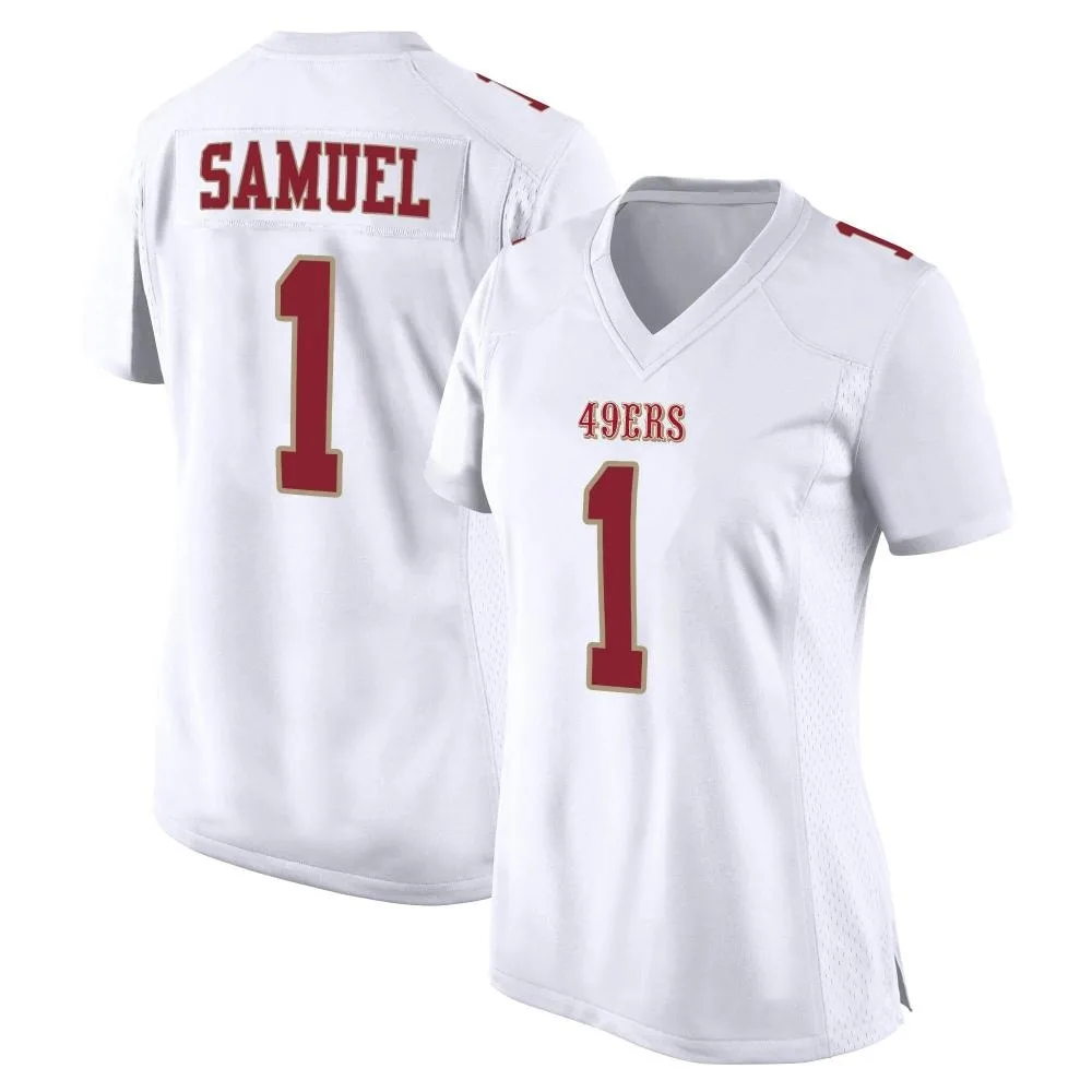 Women's San Francisco 49ers Deebo Samuel Sr. Nike Fashion Game White Jersey Women's San Francisco 49ers Deebo Samuel Sr. Nike Fashion Game White Jersey