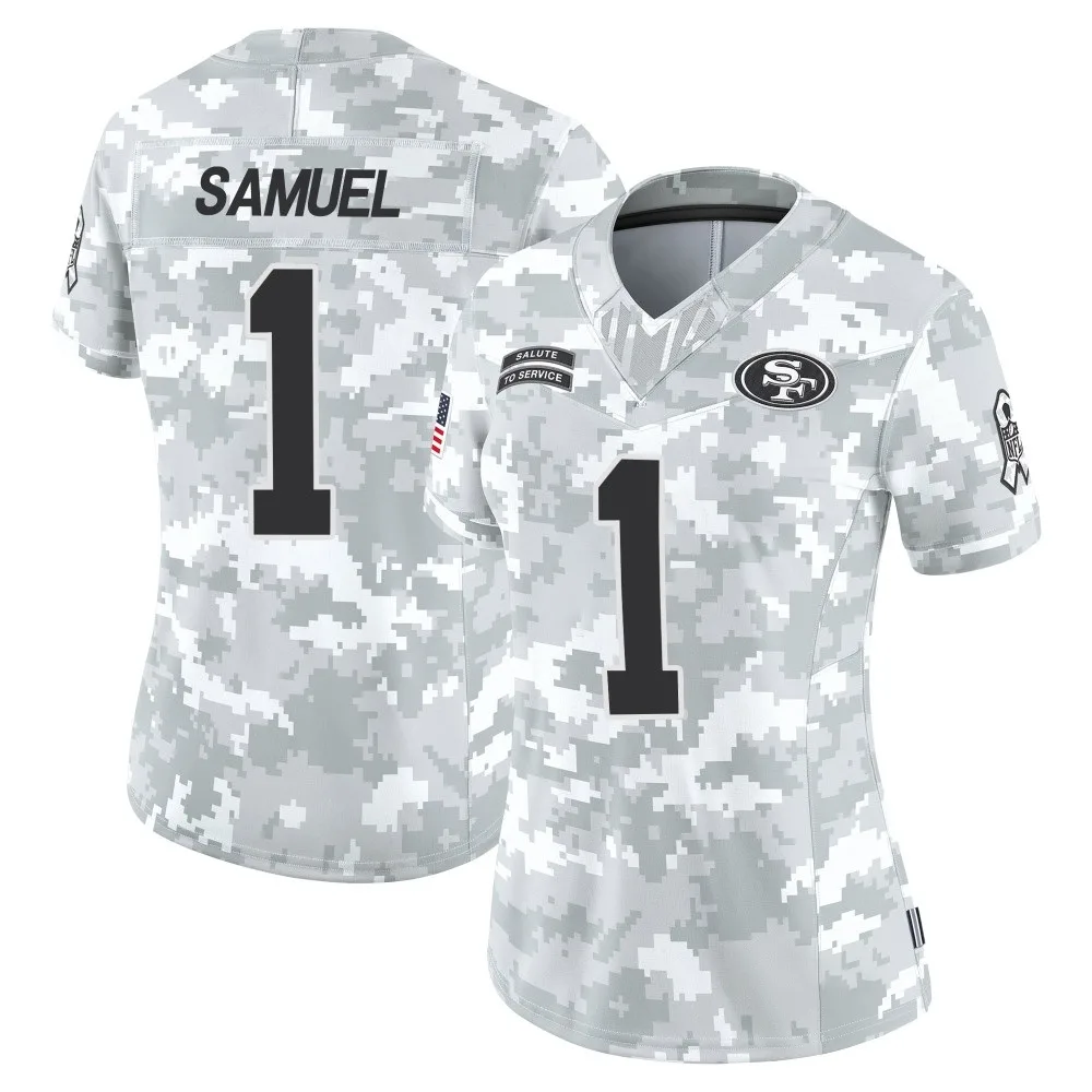 Women's San Francisco 49ers Deebo Samuel Sr. Nike Francisco 2024 Salute To Service Limited Arctic Camo Jersey Women's San Francisco 49ers Deebo Samuel Sr. Nike Francisco 2024 Salute To Service Limited Arctic Camo Jersey