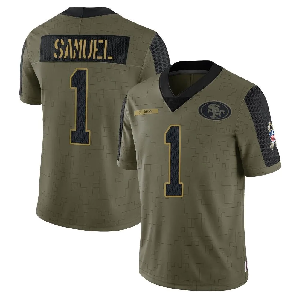 Youth San Francisco 49ers Deebo Samuel Sr. Nike 2021 Salute To Service Limited Olive Jersey Youth San Francisco 49ers Deebo Samuel Sr. Nike 2021 Salute To Service Limited Olive Jersey