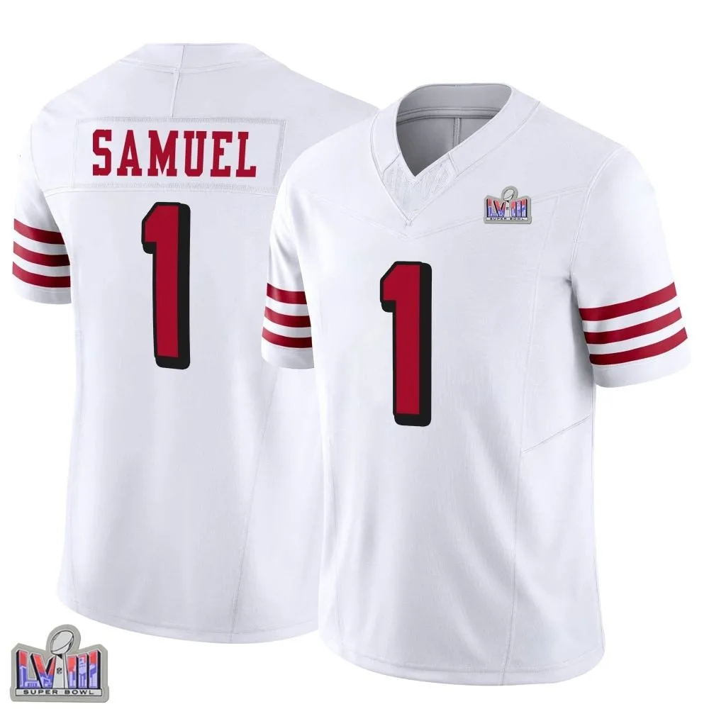 Youth San Francisco 49ers Deebo Samuel Sr. Nike Alternate Vapor F.U.S.E. Super Bowl LVIII Patch Limited White Jersey Youth San Francisco 49ers Deebo Samuel Sr. Nike Alternate Vapor F.U.S.E. Super Bowl LVIII Patch Limited White Jersey