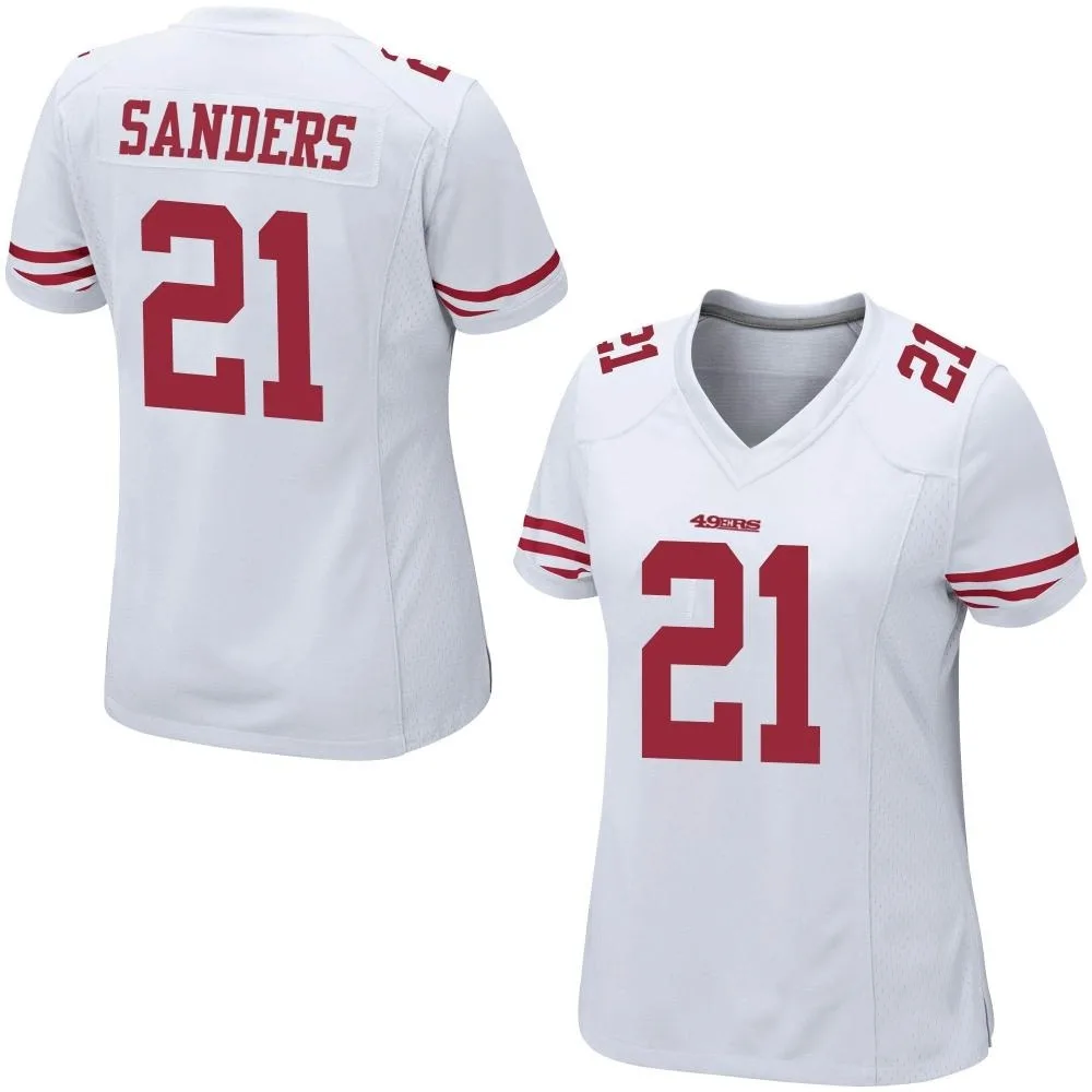 Women's San Francisco 49ers Deion Sanders Nike Game White Jersey Women's San Francisco 49ers Deion Sanders Nike Game White Jersey