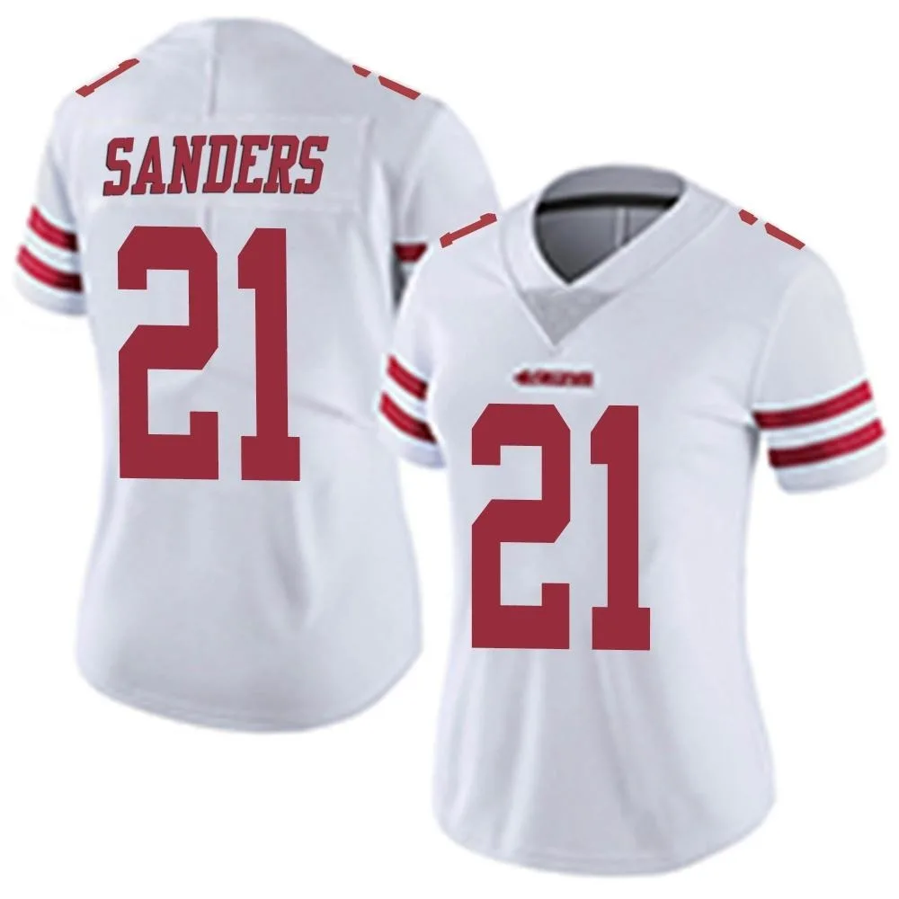 Women's San Francisco 49ers Deion Sanders Nike Vapor Untouchable Limited White Jersey Women's San Francisco 49ers Deion Sanders Nike Vapor Untouchable Limited White Jersey