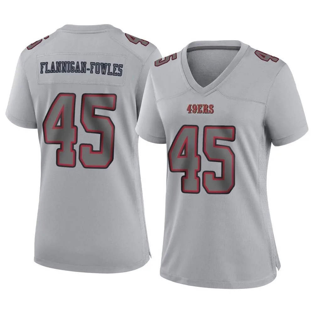 Women's San Francisco 49ers Demetrius Flannigan-fowles Nike Atmosphere Fashion Game Gray Jersey Women's San Francisco 49ers Demetrius Flannigan-fowles Nike Atmosphere Fashion Game Gray Jersey
