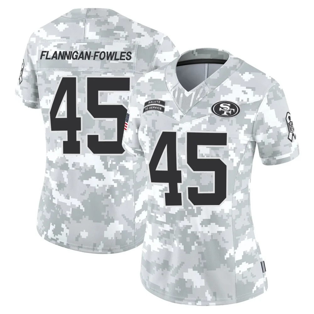 Women's San Francisco 49ers Demetrius Flannigan-fowles Nike Francisco 2024 Salute To Service Limited Arctic Camo Jersey Women's San Francisco 49ers Demetrius Flannigan-fowles Nike Francisco 2024 Salute To Service Limited Arctic Camo Jersey