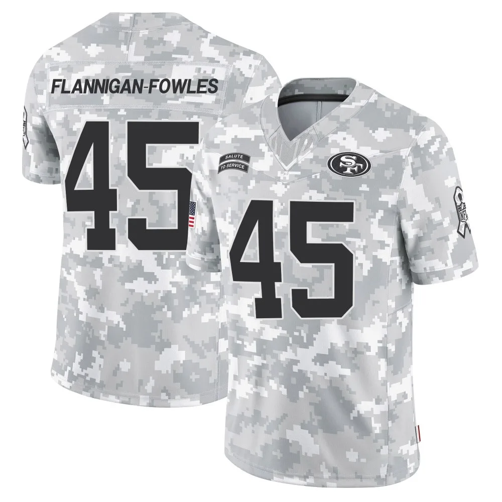 Youth San Francisco 49ers Demetrius Flannigan-fowles Nike 2024 Salute To Service Limited Arctic Camo Jersey Youth San Francisco 49ers Demetrius Flannigan-fowles Nike 2024 Salute To Service Limited Arctic Camo Jersey