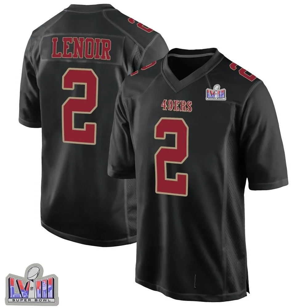 Youth San Francisco 49ers Deommodore Lenoir Nike Fashion Super Bowl LVIII Patch Game Black Jersey Youth San Francisco 49ers Deommodore Lenoir Nike Fashion Super Bowl LVIII Patch Game Black Jersey