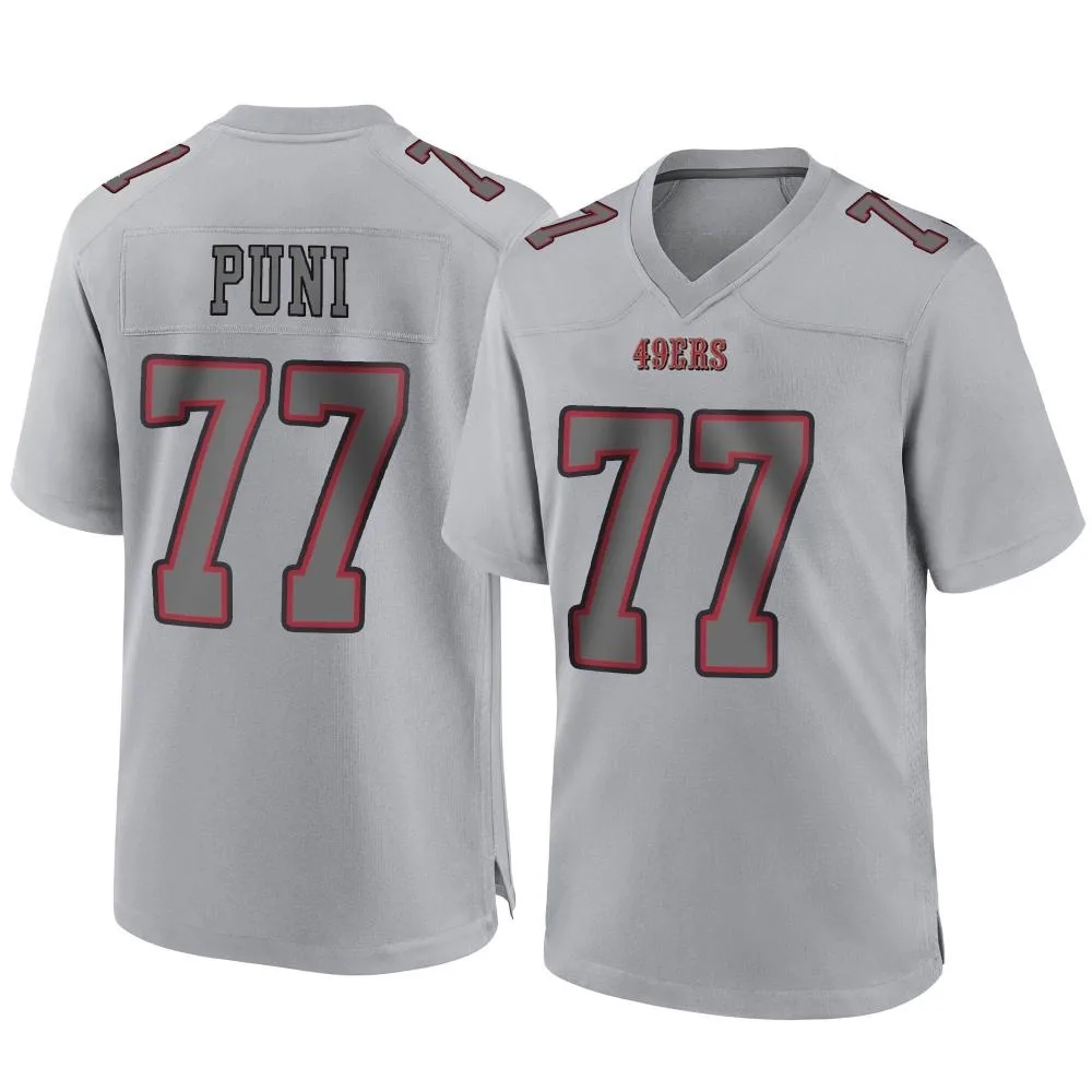 Men's San Francisco 49ers Dominick Puni Nike Atmosphere Fashion Game Gray Jersey Men's San Francisco 49ers Dominick Puni Nike Atmosphere Fashion Game Gray Jersey