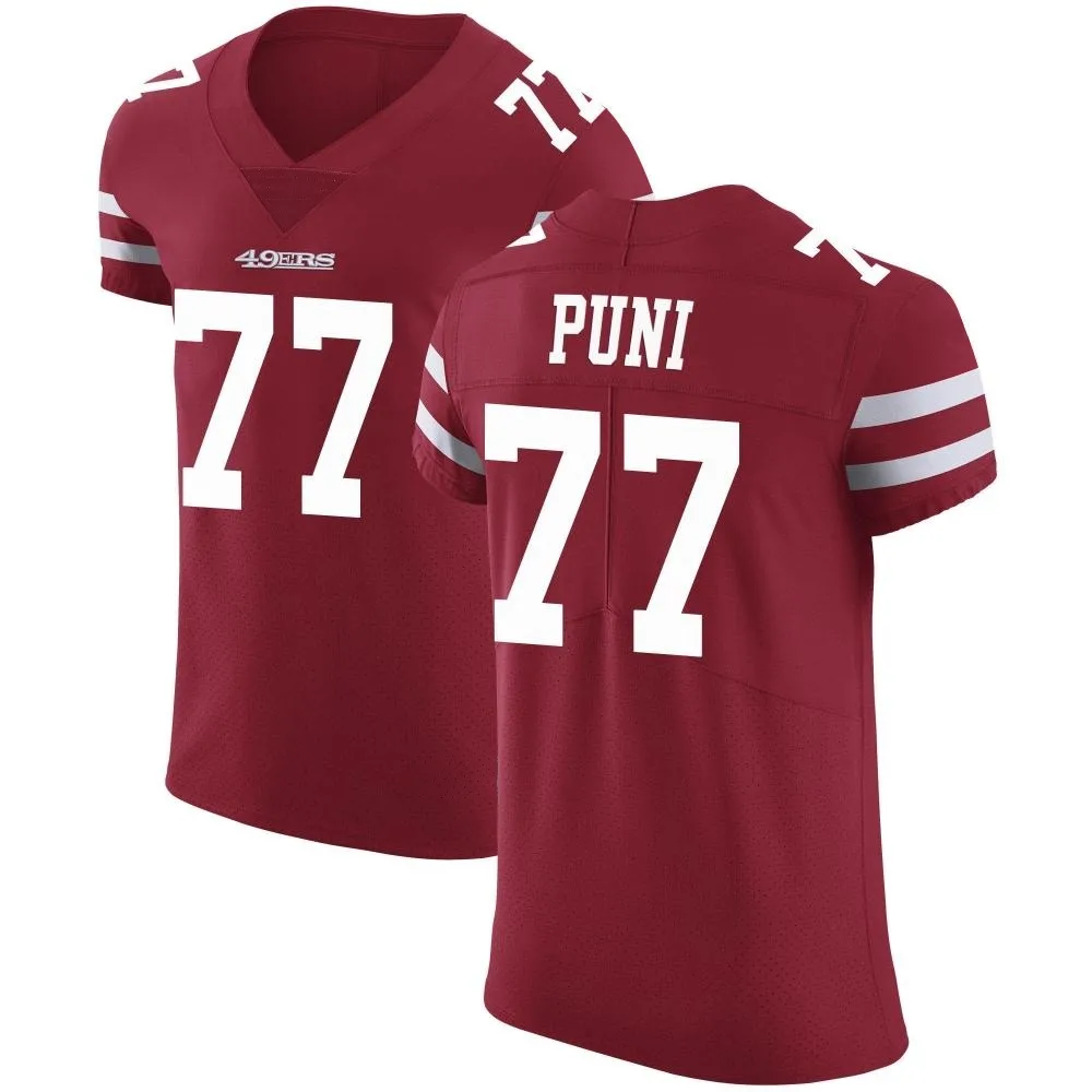 Men's San Francisco 49ers Dominick Puni Nike Team Color Vapor Untouchable Elite Red Jersey Men's San Francisco 49ers Dominick Puni Nike Team Color Vapor Untouchable Elite Red Jersey