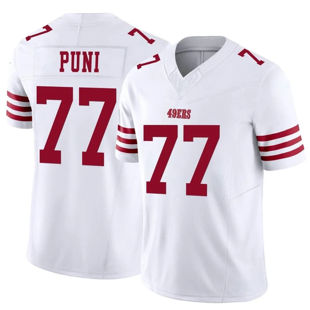 Men's San Francisco 49ers Dominick Puni Nike Vapor F.U.S.E. Limited White Jersey Men's San Francisco 49ers Dominick Puni Nike Vapor F.U.S.E. Limited White Jersey