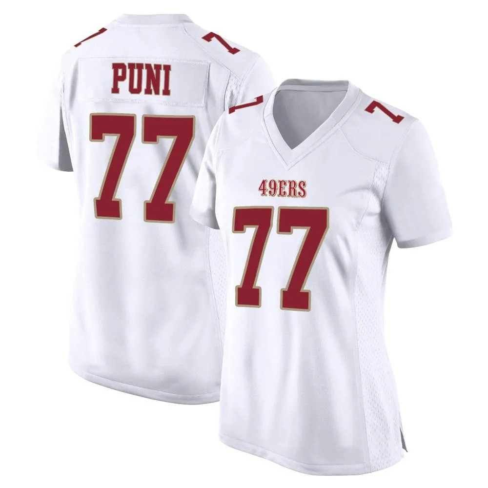 Women's San Francisco 49ers Dominick Puni Nike Fashion Game White Jersey Women's San Francisco 49ers Dominick Puni Nike Fashion Game White Jersey