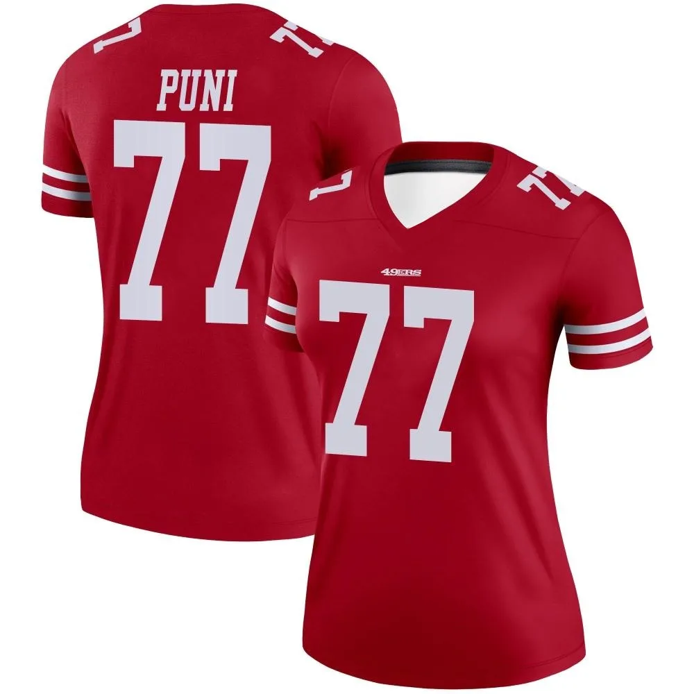 Women's San Francisco 49ers Dominick Puni Nike Legend Scarlet Jersey Women's San Francisco 49ers Dominick Puni Nike Legend Scarlet Jersey