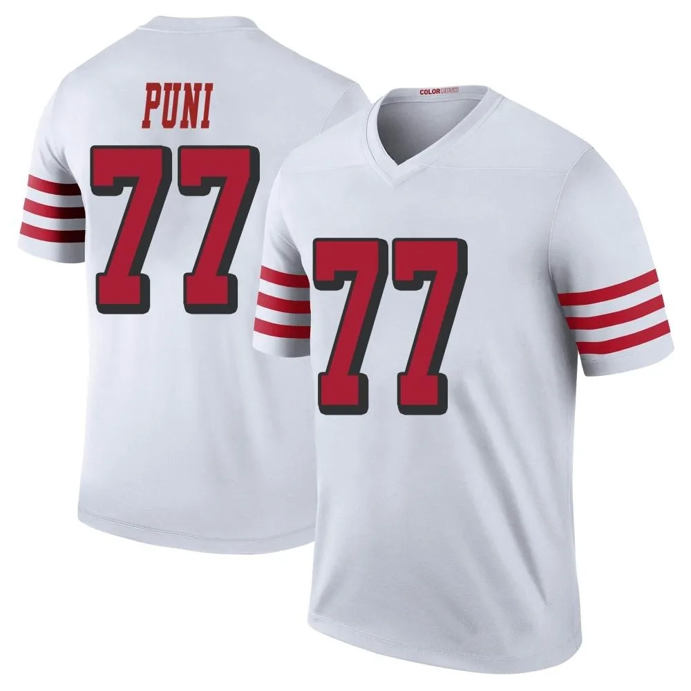 Youth San Francisco 49ers Dominick Puni Nike Color Rush Legend White Jersey Youth San Francisco 49ers Dominick Puni Nike Color Rush Legend White Jersey