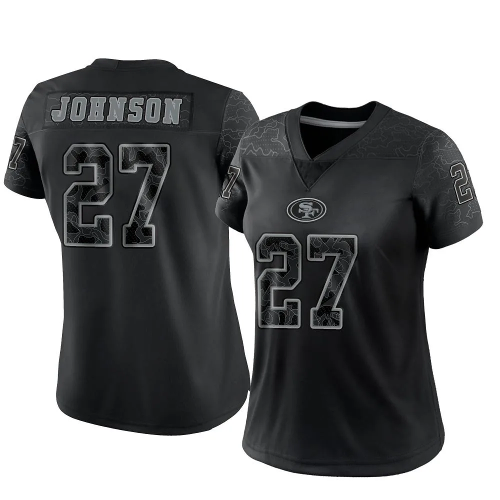 Women's San Francisco 49ers Dontae Johnson Nike Reflective Limited Black Jersey Women's San Francisco 49ers Dontae Johnson Nike Reflective Limited Black Jersey