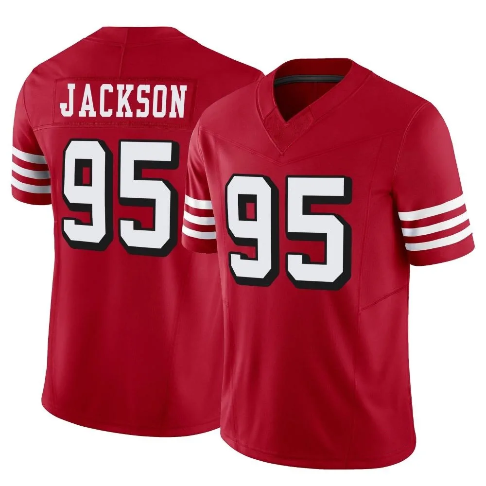 Men's San Francisco 49ers Drake Jackson Nike Alternate Vapor F.U.S.E. Limited Scarlet Jersey Men's San Francisco 49ers Drake Jackson Nike Alternate Vapor F.U.S.E. Limited Scarlet Jersey