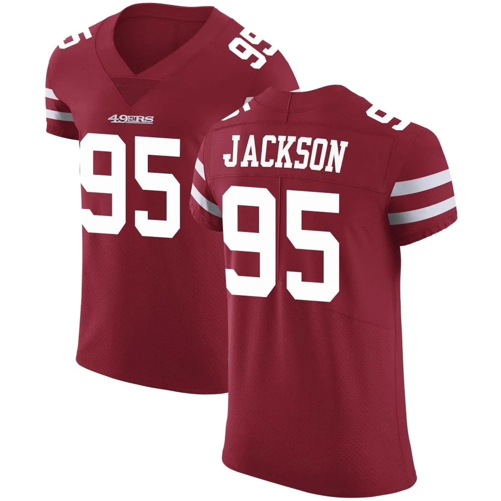 Men's San Francisco 49ers Drake Jackson Nike Team Color Vapor Untouchable Elite Red Jersey Men's San Francisco 49ers Drake Jackson Nike Team Color Vapor Untouchable Elite Red Jersey