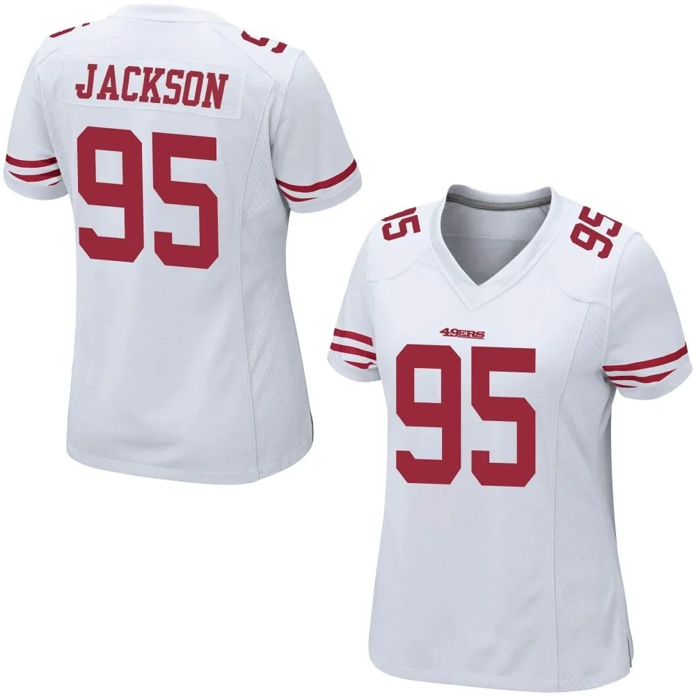 Women's San Francisco 49ers Drake Jackson Nike Game White Jersey Women's San Francisco 49ers Drake Jackson Nike Game White Jersey