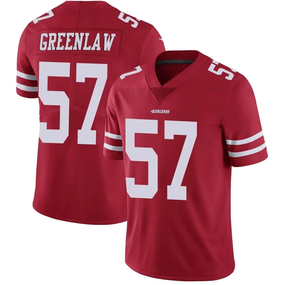 Men's San Francisco 49ers Dre Greenlaw Nike Team Color Vapor Untouchable Limited Red Jersey Men's San Francisco 49ers Dre Greenlaw Nike Team Color Vapor Untouchable Limited Red Jersey