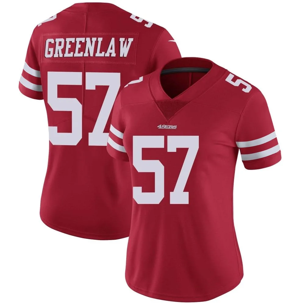 Women's San Francisco 49ers Dre Greenlaw Nike Team Color Vapor Untouchable Limited Red Jersey Women's San Francisco 49ers Dre Greenlaw Nike Team Color Vapor Untouchable Limited Red Jersey