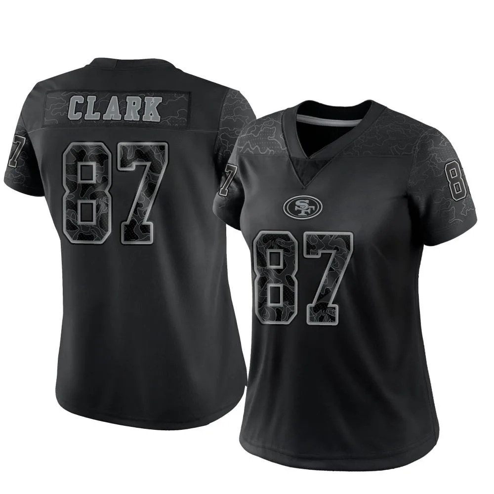 Women's San Francisco 49ers Dwight Clark Nike Reflective Limited Black Jersey Women's San Francisco 49ers Dwight Clark Nike Reflective Limited Black Jersey