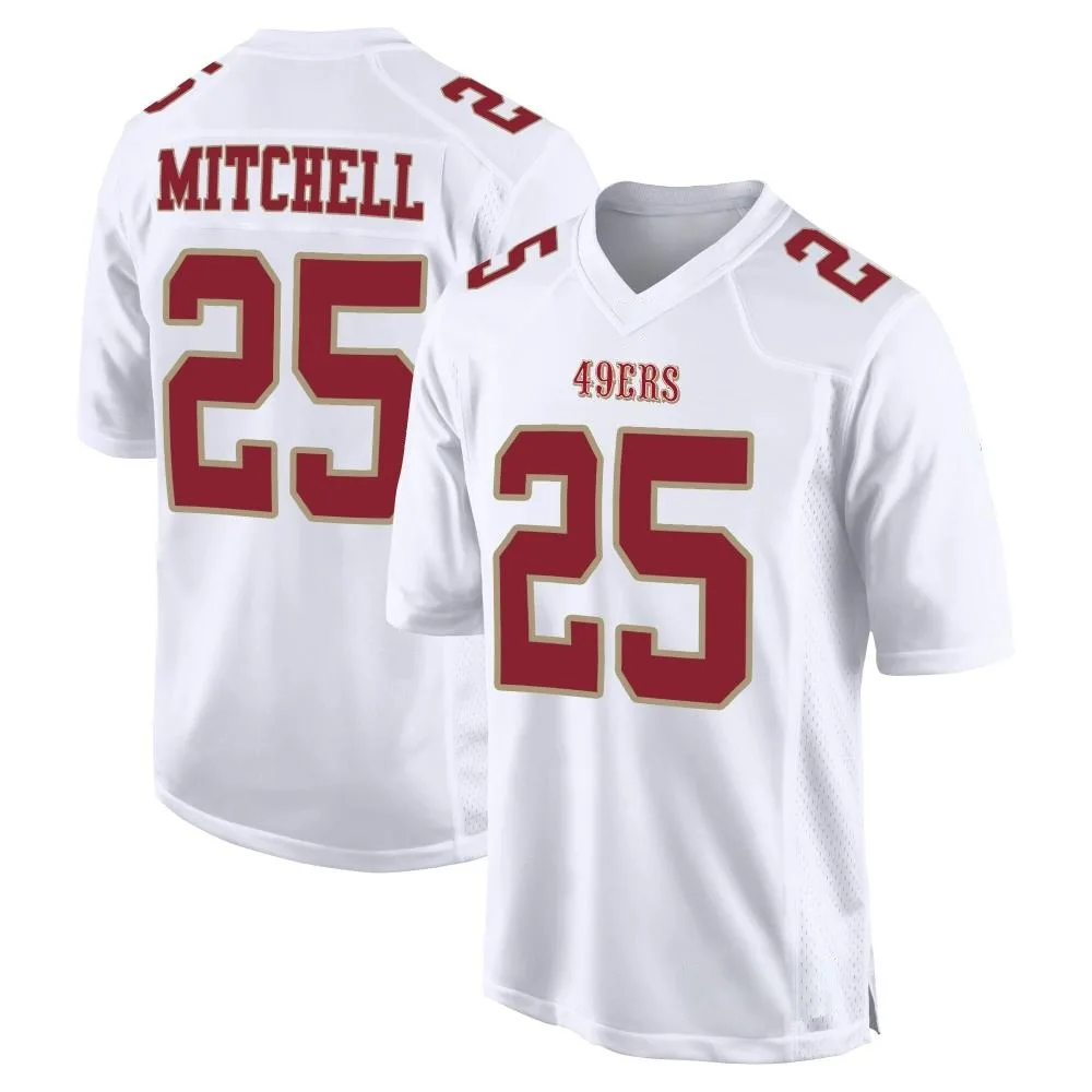 Men's San Francisco 49ers Elijah Mitchell Nike Fashion Game White Jersey Men's San Francisco 49ers Elijah Mitchell Nike Fashion Game White Jersey