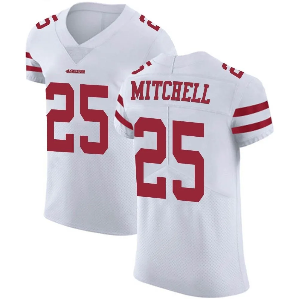 Men's San Francisco 49ers Elijah Mitchell Nike Vapor Untouchable Elite White Jersey Men's San Francisco 49ers Elijah Mitchell Nike Vapor Untouchable Elite White Jersey