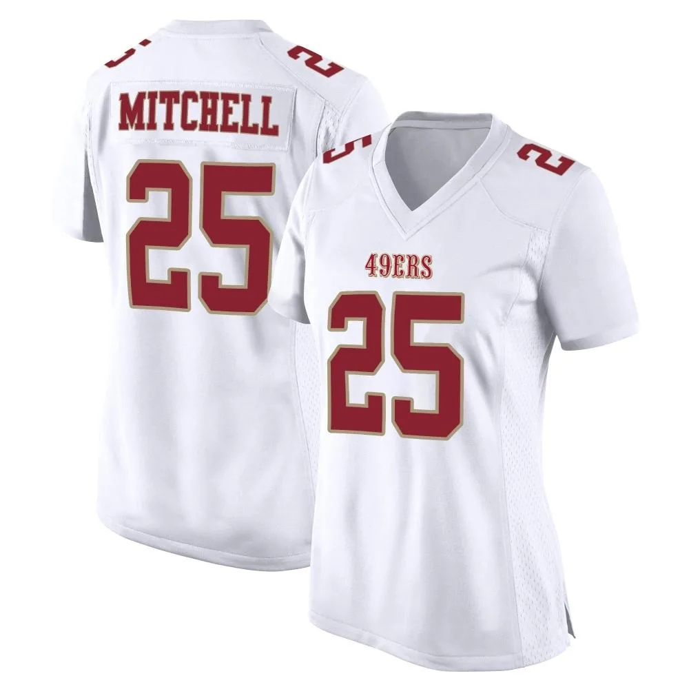 Women's San Francisco 49ers Elijah Mitchell Nike Fashion Game White Jersey Women's San Francisco 49ers Elijah Mitchell Nike Fashion Game White Jersey