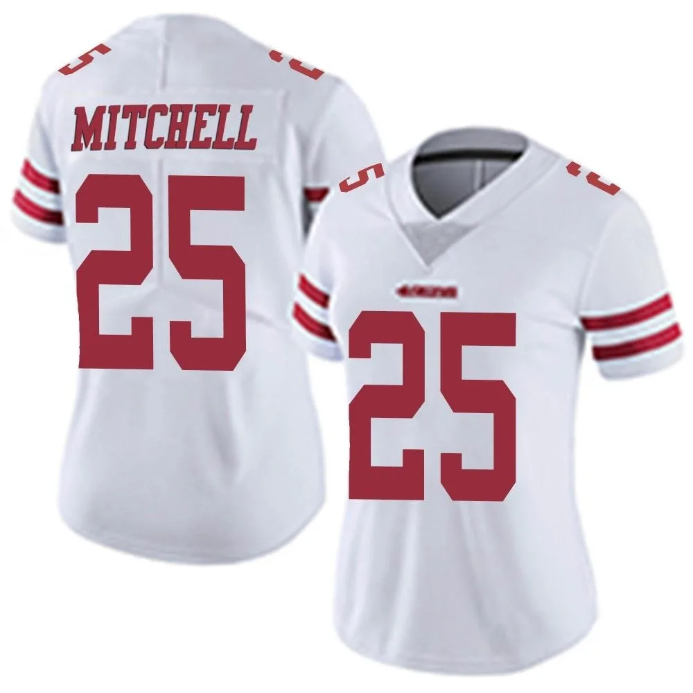 Women's San Francisco 49ers Elijah Mitchell Nike Vapor Untouchable Limited White Jersey Women's San Francisco 49ers Elijah Mitchell Nike Vapor Untouchable Limited White Jersey