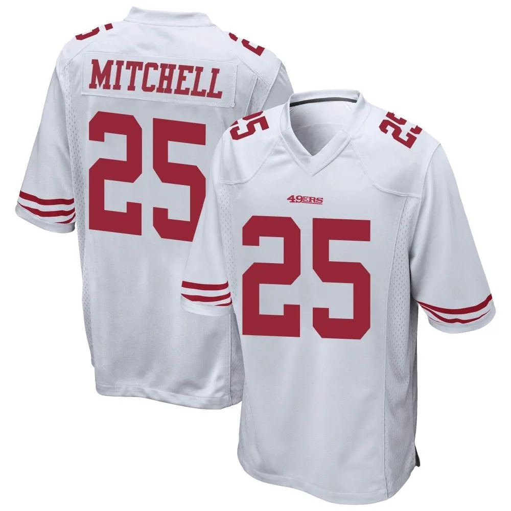 Youth San Francisco 49ers Elijah Mitchell Nike Game White Jersey Youth San Francisco 49ers Elijah Mitchell Nike Game White Jersey
