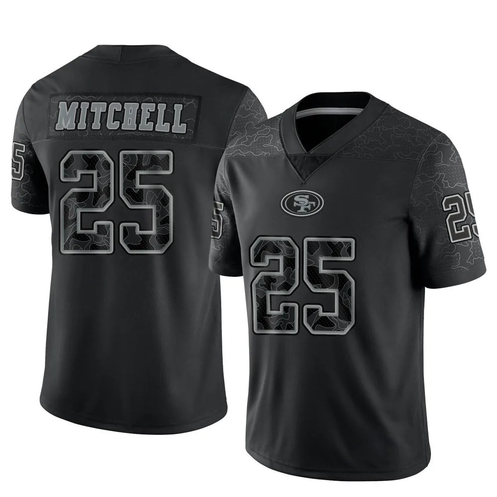 Youth San Francisco 49ers Elijah Mitchell Nike Reflective Limited Black Jersey Youth San Francisco 49ers Elijah Mitchell Nike Reflective Limited Black Jersey