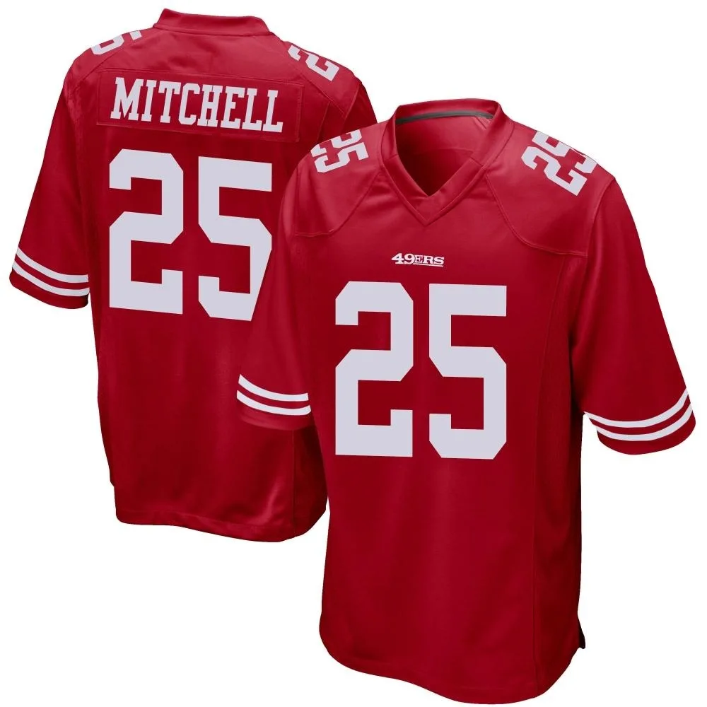 Youth San Francisco 49ers Elijah Mitchell Nike Team Color Game Red Jersey Youth San Francisco 49ers Elijah Mitchell Nike Team Color Game Red Jersey