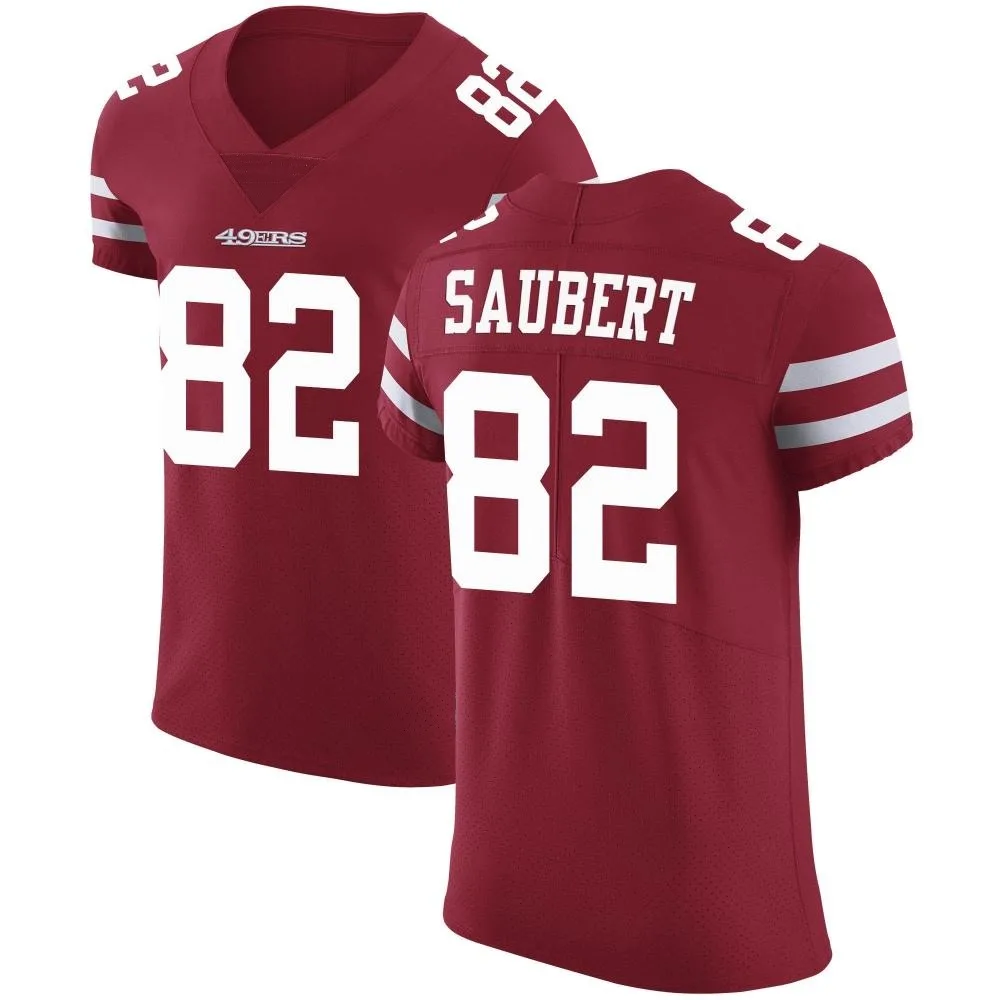 Men's San Francisco 49ers Eric Saubert Nike Team Color Vapor Untouchable Elite Red Jersey Men's San Francisco 49ers Eric Saubert Nike Team Color Vapor Untouchable Elite Red Jersey