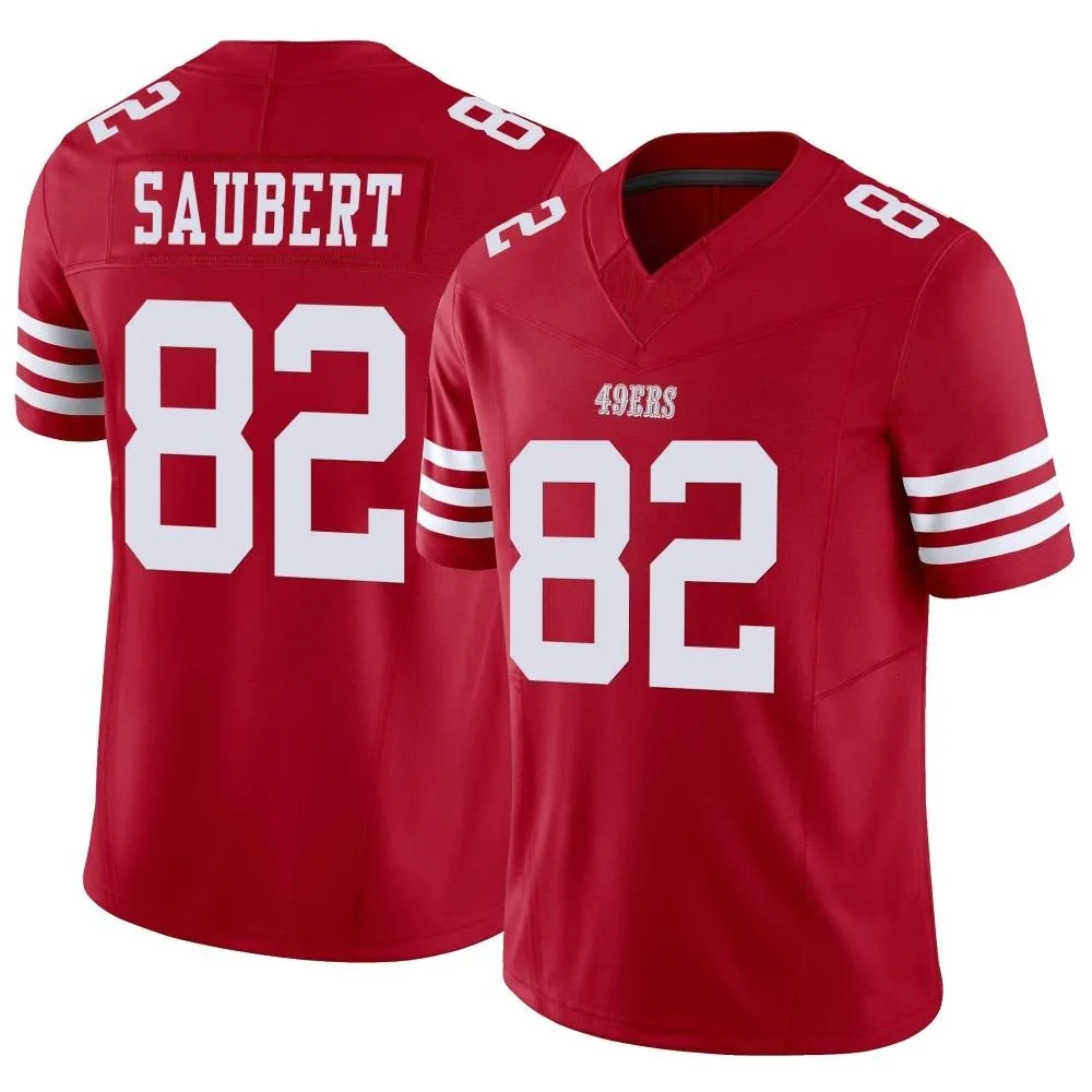 Men's San Francisco 49ers Eric Saubert Nike Vapor F.U.S.E. Limited Scarlet Jersey Men's San Francisco 49ers Eric Saubert Nike Vapor F.U.S.E. Limited Scarlet Jersey