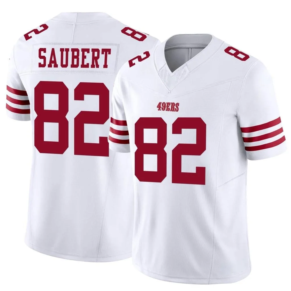 Men's San Francisco 49ers Eric Saubert Nike Vapor F.U.S.E. Limited White Jersey Men's San Francisco 49ers Eric Saubert Nike Vapor F.U.S.E. Limited White Jersey