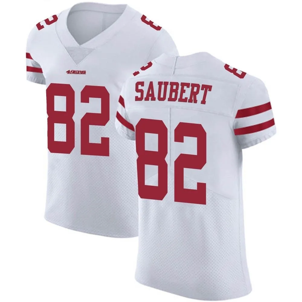 Men's San Francisco 49ers Eric Saubert Nike Vapor Untouchable Elite White Jersey Men's San Francisco 49ers Eric Saubert Nike Vapor Untouchable Elite White Jersey