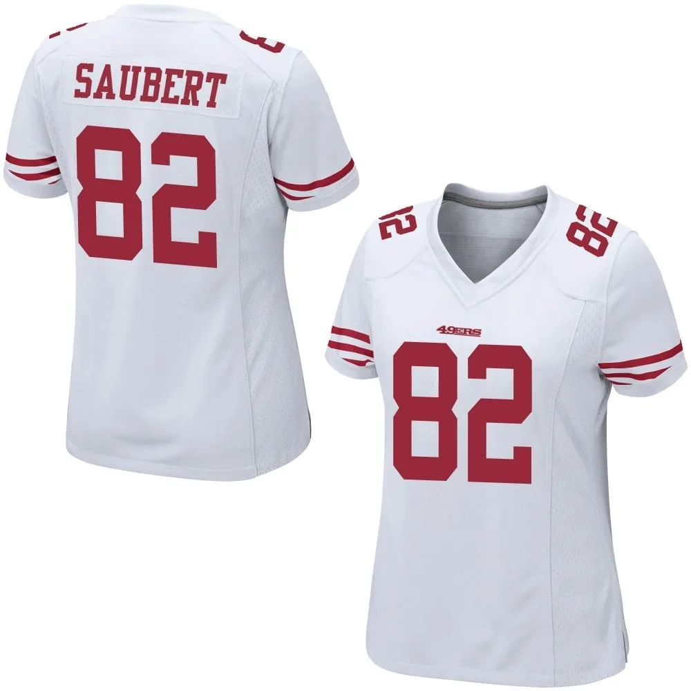 Women's San Francisco 49ers Eric Saubert Nike Game White Jersey Women's San Francisco 49ers Eric Saubert Nike Game White Jersey