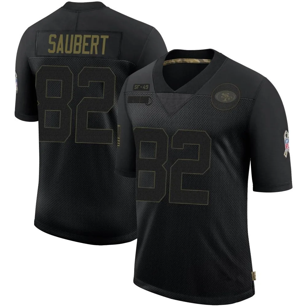 Youth San Francisco 49ers Eric Saubert Nike 2020 Salute To Service Limited Black Jersey Youth San Francisco 49ers Eric Saubert Nike 2020 Salute To Service Limited Black Jersey