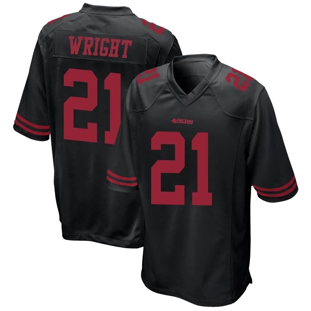 Men's San Francisco 49ers Eric Wright Nike Alternate Game Black Jersey Men's San Francisco 49ers Eric Wright Nike Alternate Game Black Jersey