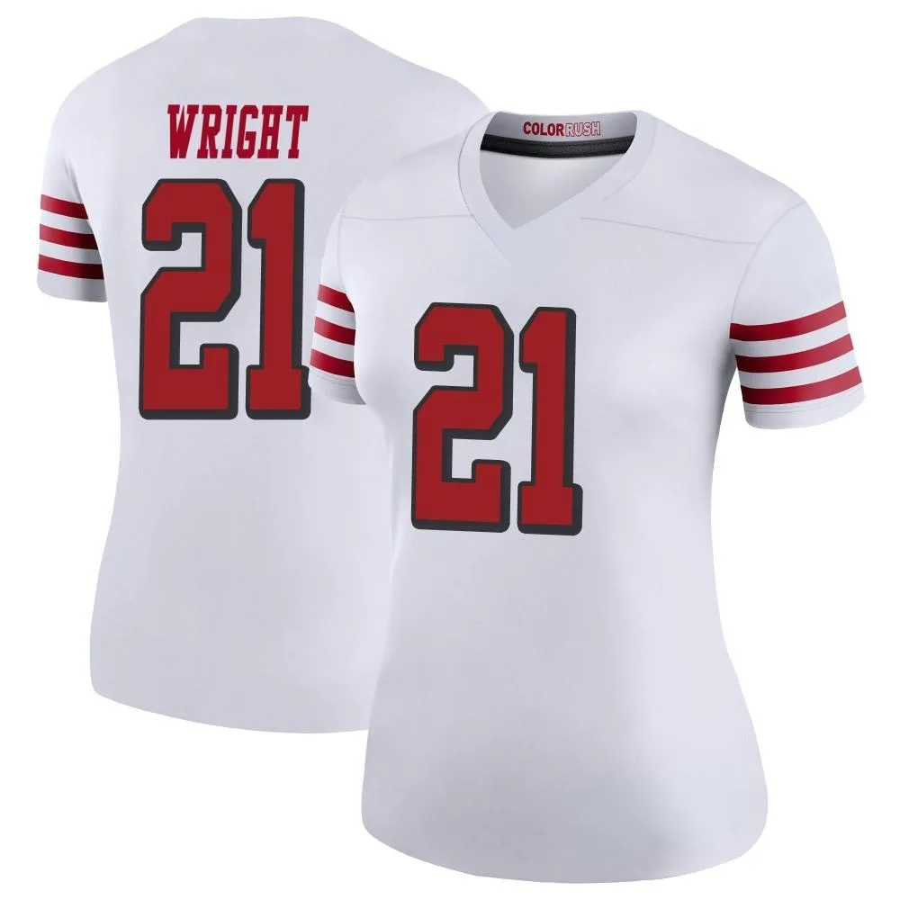 Women's San Francisco 49ers Eric Wright Nike Color Rush Legend White Jersey Women's San Francisco 49ers Eric Wright Nike Color Rush Legend White Jersey