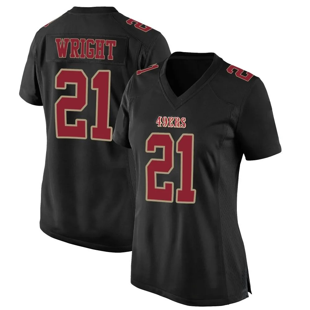 Women's San Francisco 49ers Eric Wright Nike Fashion Game Black Jersey Women's San Francisco 49ers Eric Wright Nike Fashion Game Black Jersey