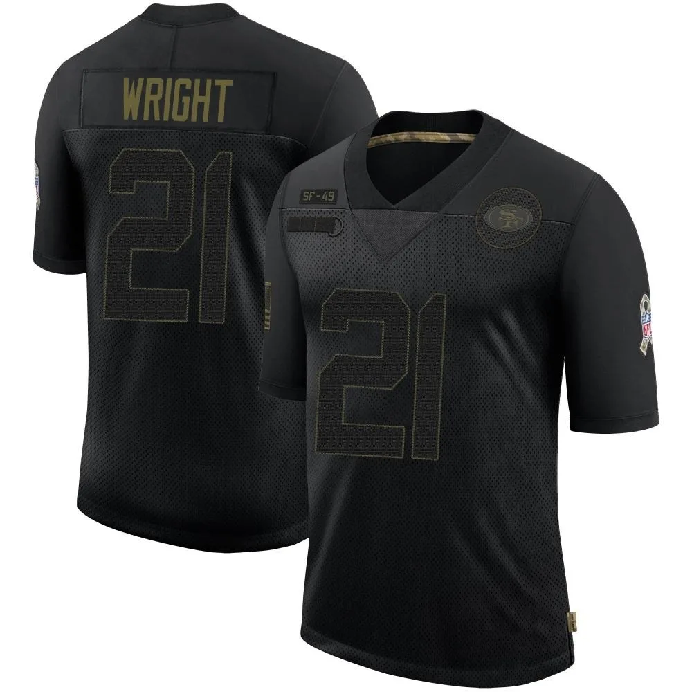 Youth San Francisco 49ers Eric Wright Nike 2020 Salute To Service Limited Black Jersey Youth San Francisco 49ers Eric Wright Nike 2020 Salute To Service Limited Black Jersey