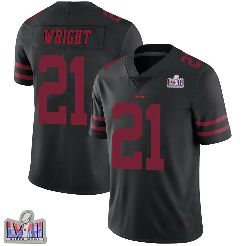 Youth San Francisco 49ers Eric Wright Nike Alternate Vapor Untouchable Super Bowl LVIII Patch Limited Black Jersey Youth San Francisco 49ers Eric Wright Nike Alternate Vapor Untouchable Super Bowl LVIII Patch Limited Black Jersey
