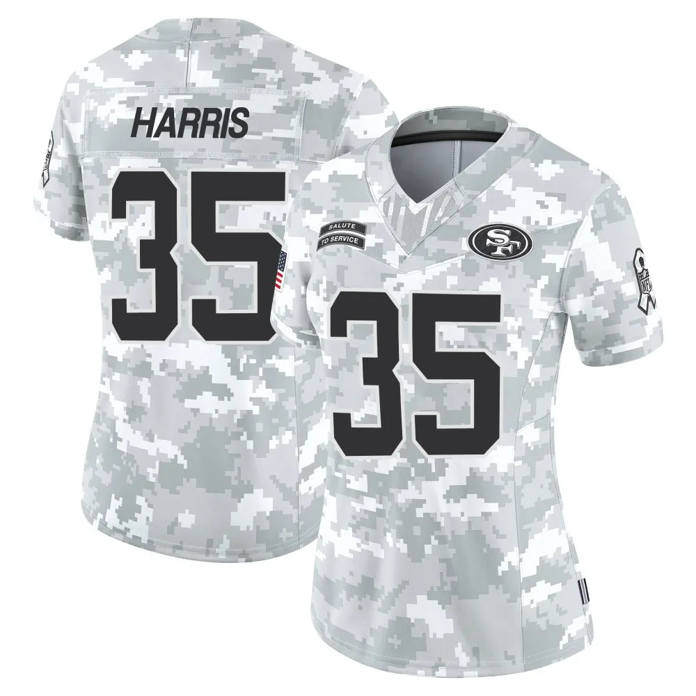 Women's San Francisco 49ers Erik Harris Nike Francisco 2024 Salute To Service Limited Arctic Camo Jersey Women's San Francisco 49ers Erik Harris Nike Francisco 2024 Salute To Service Limited Arctic Camo Jersey