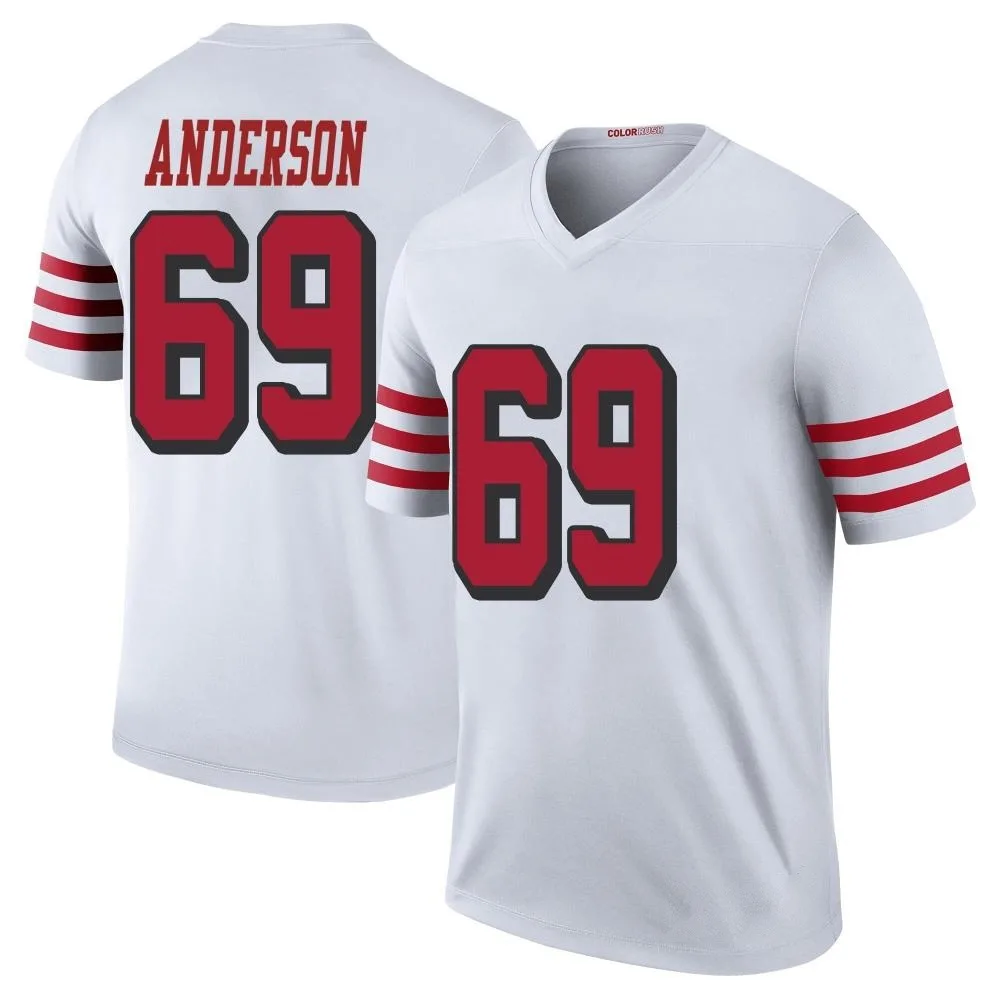 Men's San Francisco 49ers Evan Anderson Nike Color Rush Legend White Jersey Men's San Francisco 49ers Evan Anderson Nike Color Rush Legend White Jersey