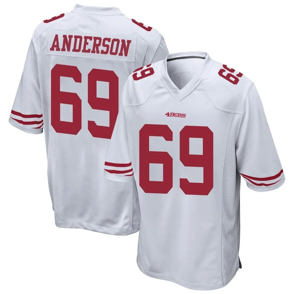 Men's San Francisco 49ers Evan Anderson Nike Game White Jersey Men's San Francisco 49ers Evan Anderson Nike Game White Jersey