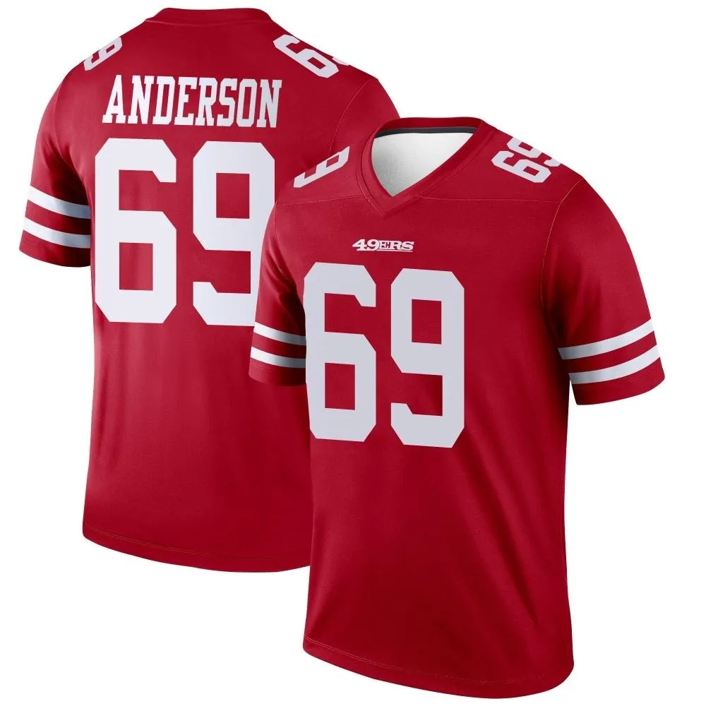 Men's San Francisco 49ers Evan Anderson Nike Legend Scarlet Jersey Men's San Francisco 49ers Evan Anderson Nike Legend Scarlet Jersey