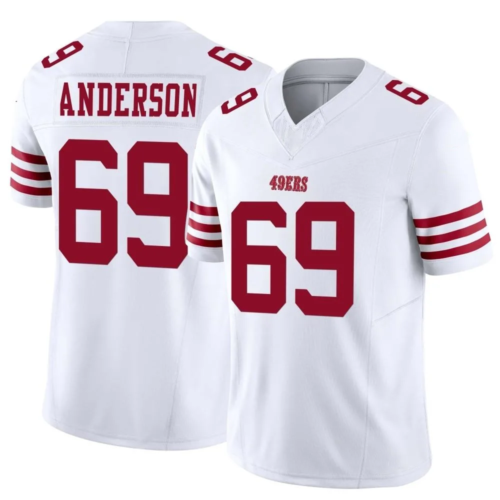 Men's San Francisco 49ers Evan Anderson Nike Vapor F.U.S.E. Limited White Jersey Men's San Francisco 49ers Evan Anderson Nike Vapor F.U.S.E. Limited White Jersey