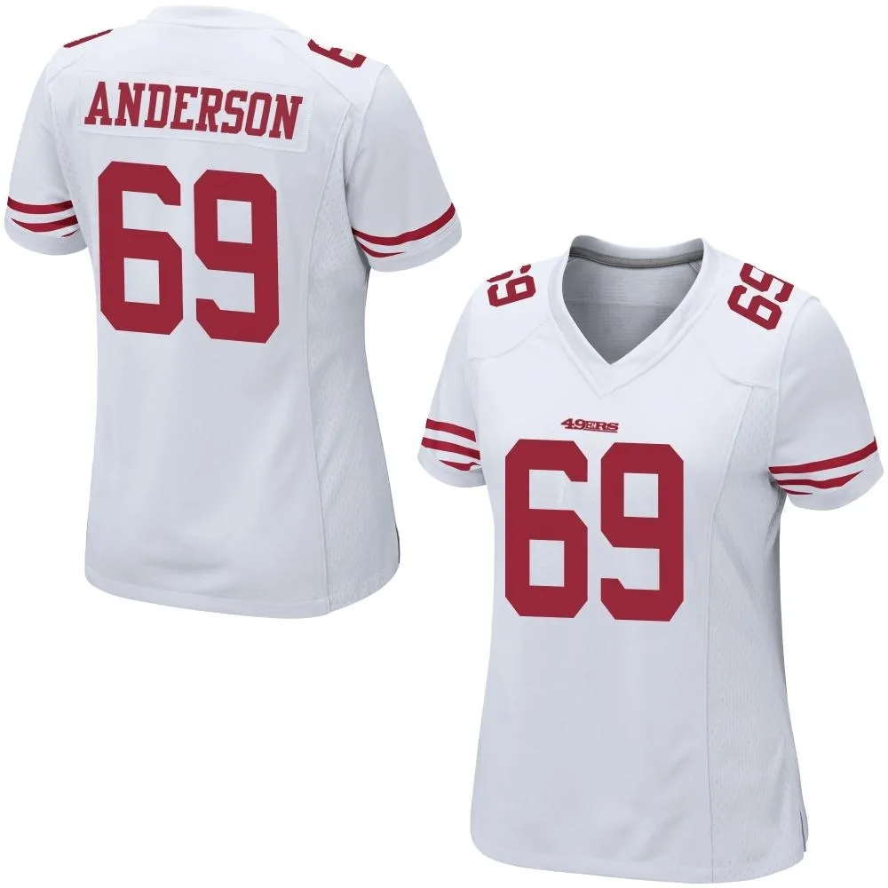 Women's San Francisco 49ers Evan Anderson Nike Game White Jersey Women's San Francisco 49ers Evan Anderson Nike Game White Jersey