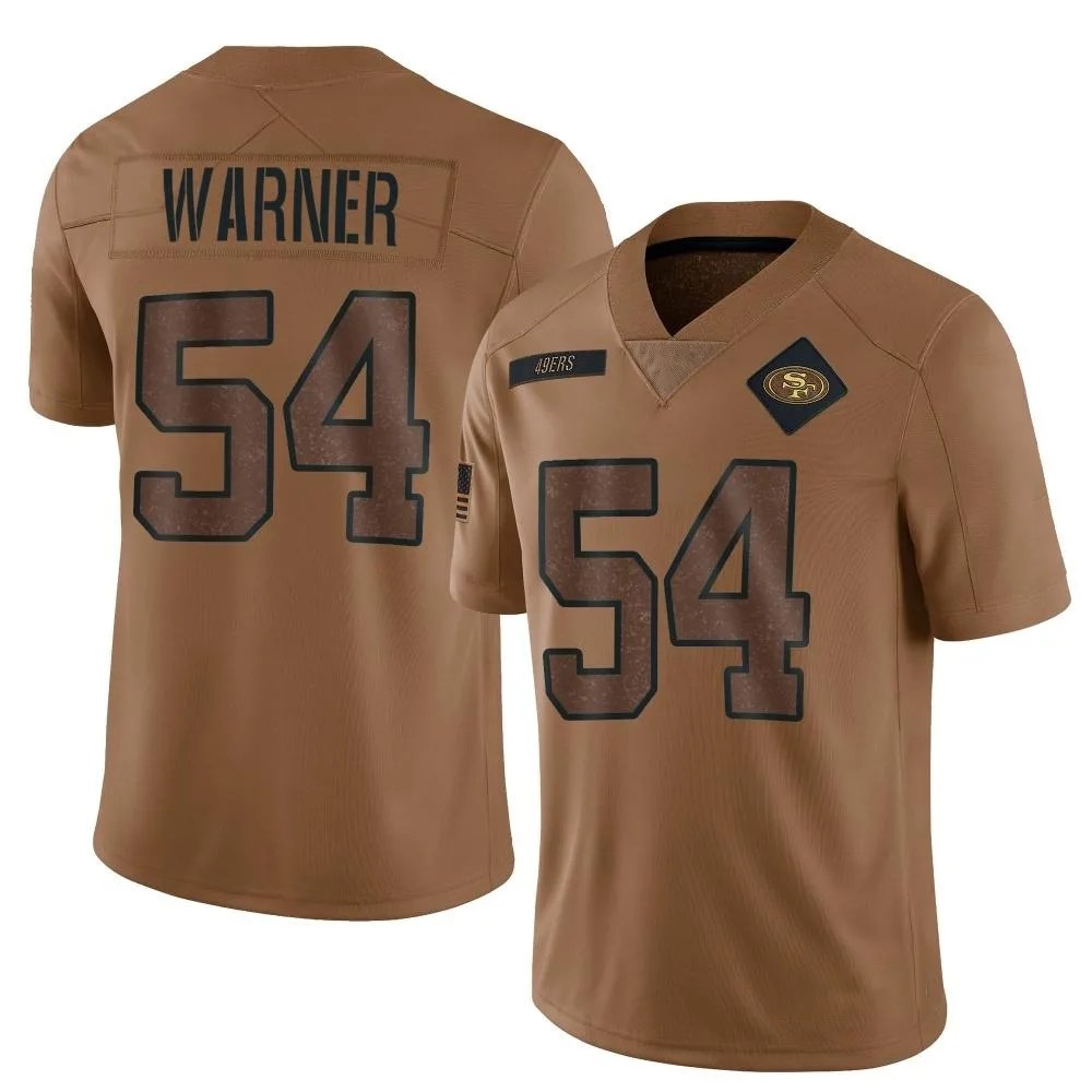 Men's San Francisco 49ers Fred Warner Nike 2023 Salute To Service Limited Brown Jersey Men's San Francisco 49ers Fred Warner Nike 2023 Salute To Service Limited Brown Jersey